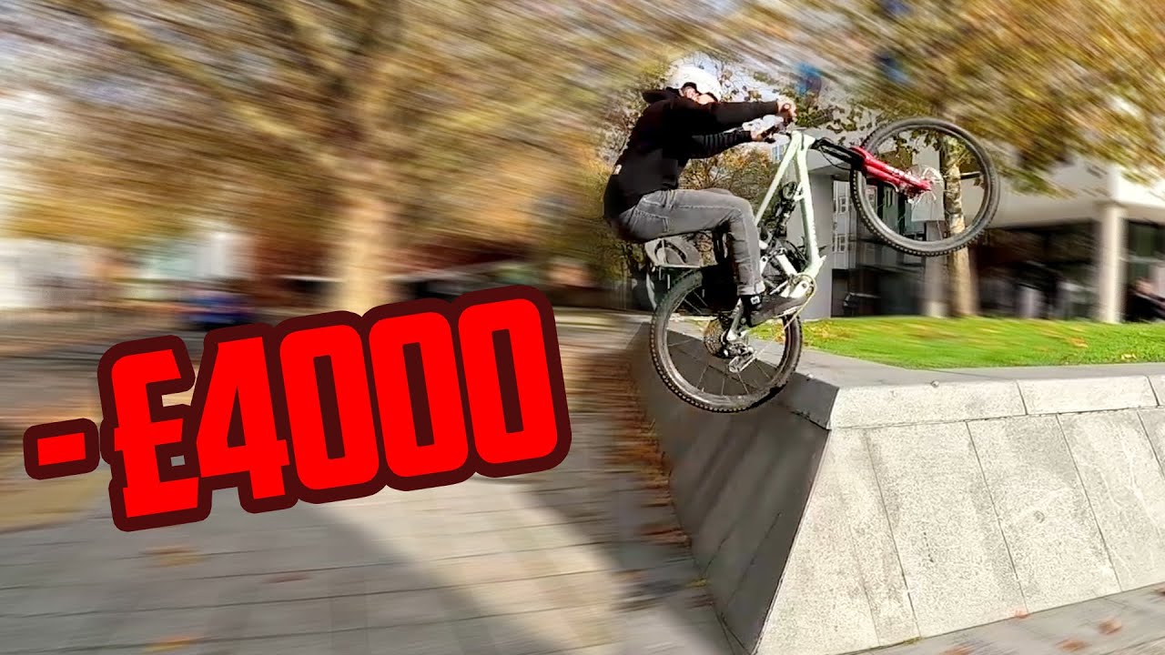 RIDING STREET TRIALS ON A MOUNTAIN BIKE! (DON'T TRY THIS!)