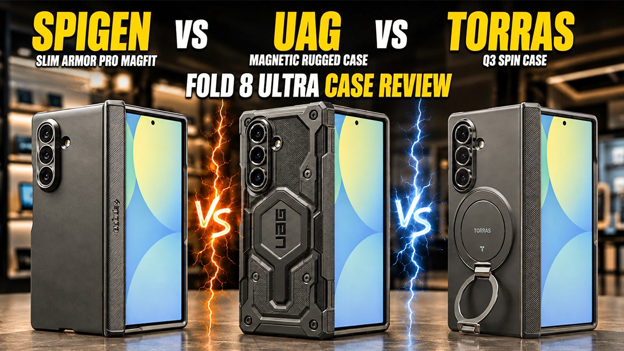 Обзор чехлов Spigen Slim Armor Pro, UAG Magnetic Rugged и TORRAS Q3 Spin для Galaxy Z Fold 8 Ultra!🔥