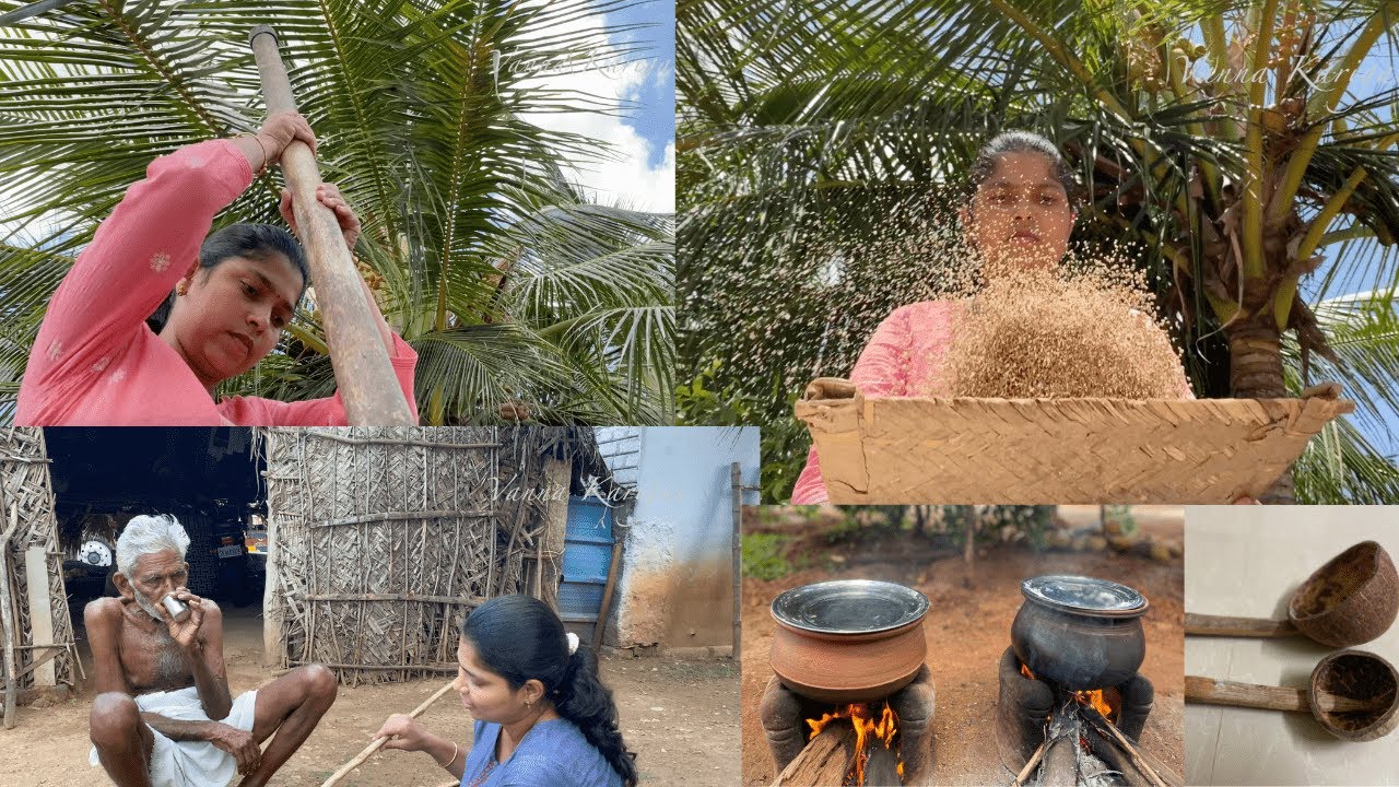 Kambu Soru | Pulicha Keerai kadaiyal | Pearl millet  and Gongura Thokku Recipe | wooden Ladle making