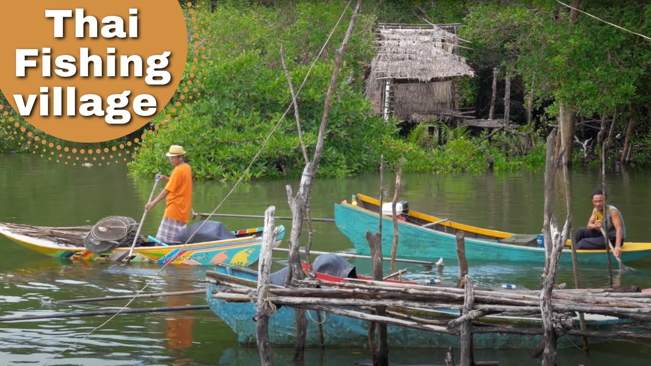 Life in Thai Fishing Village, Phang Nga Thailand, making shrimp paste, ชีวิตในหมู่บ้านชาวประมงไทย