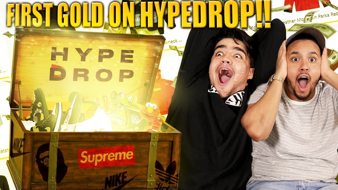 FIRST GOLD ON HYPEDROP!! UNBOXING ONLINE HYPEBEAST MYSTERY BOXES WITH SPIN THE WHEEL!!