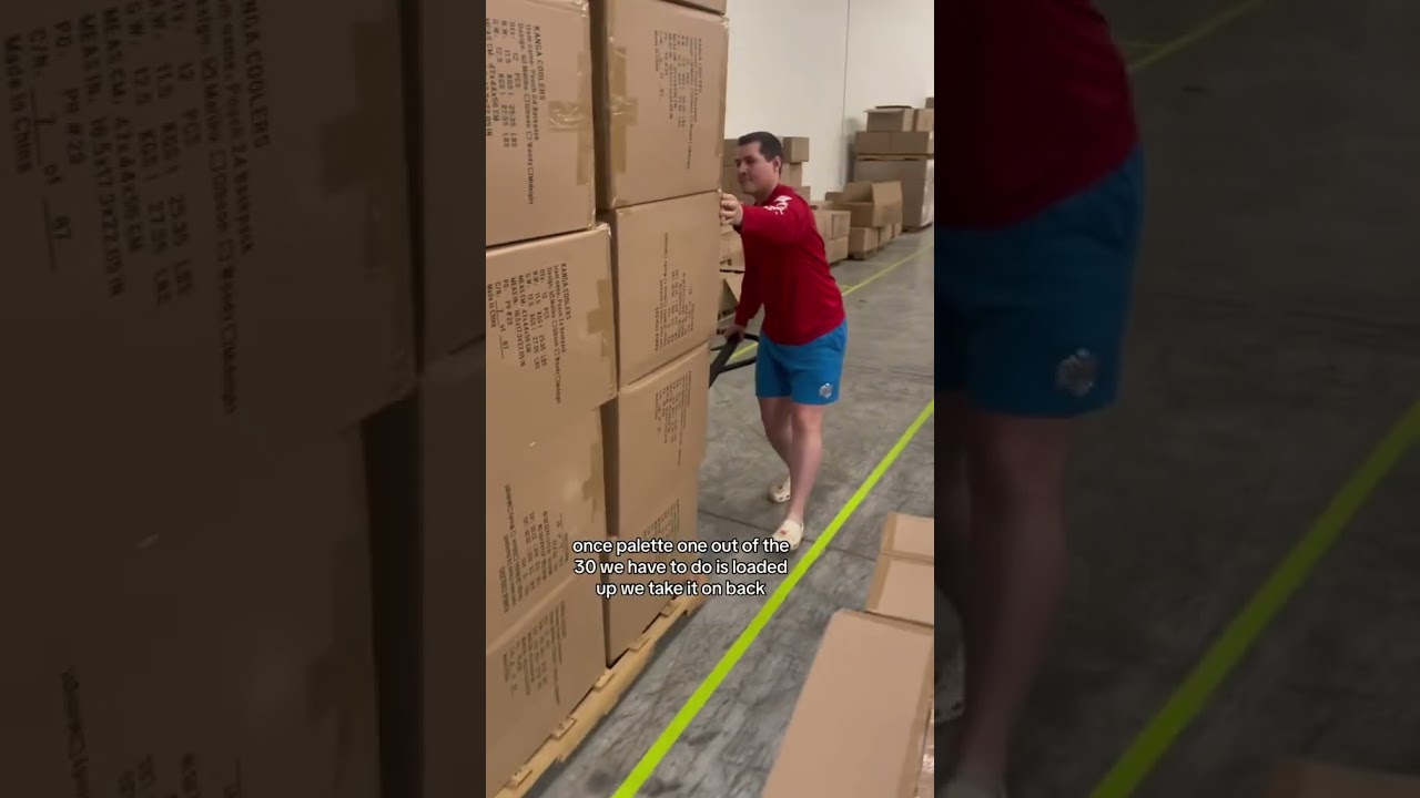 Unloading a container