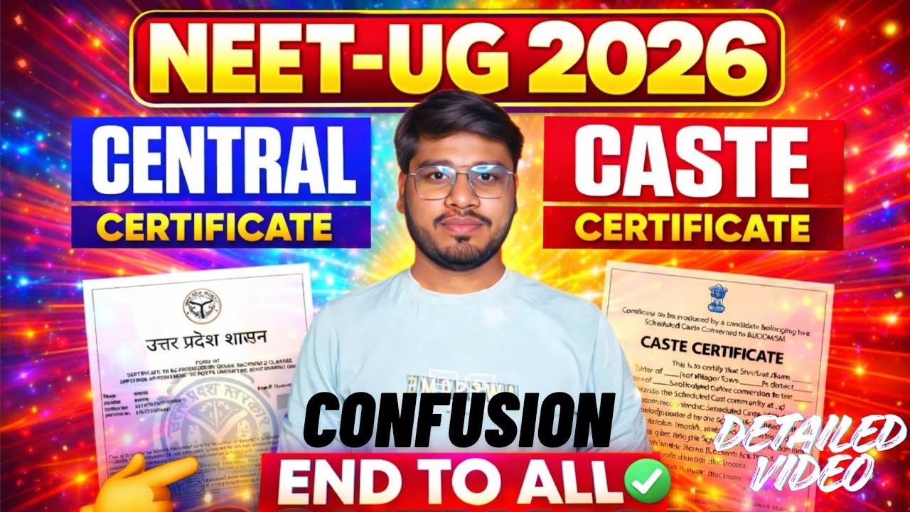 How to get Category Certificate for NEET 2026 | State Vs Central Quota | Caste OBC-SC-ST-EWS Format🔥