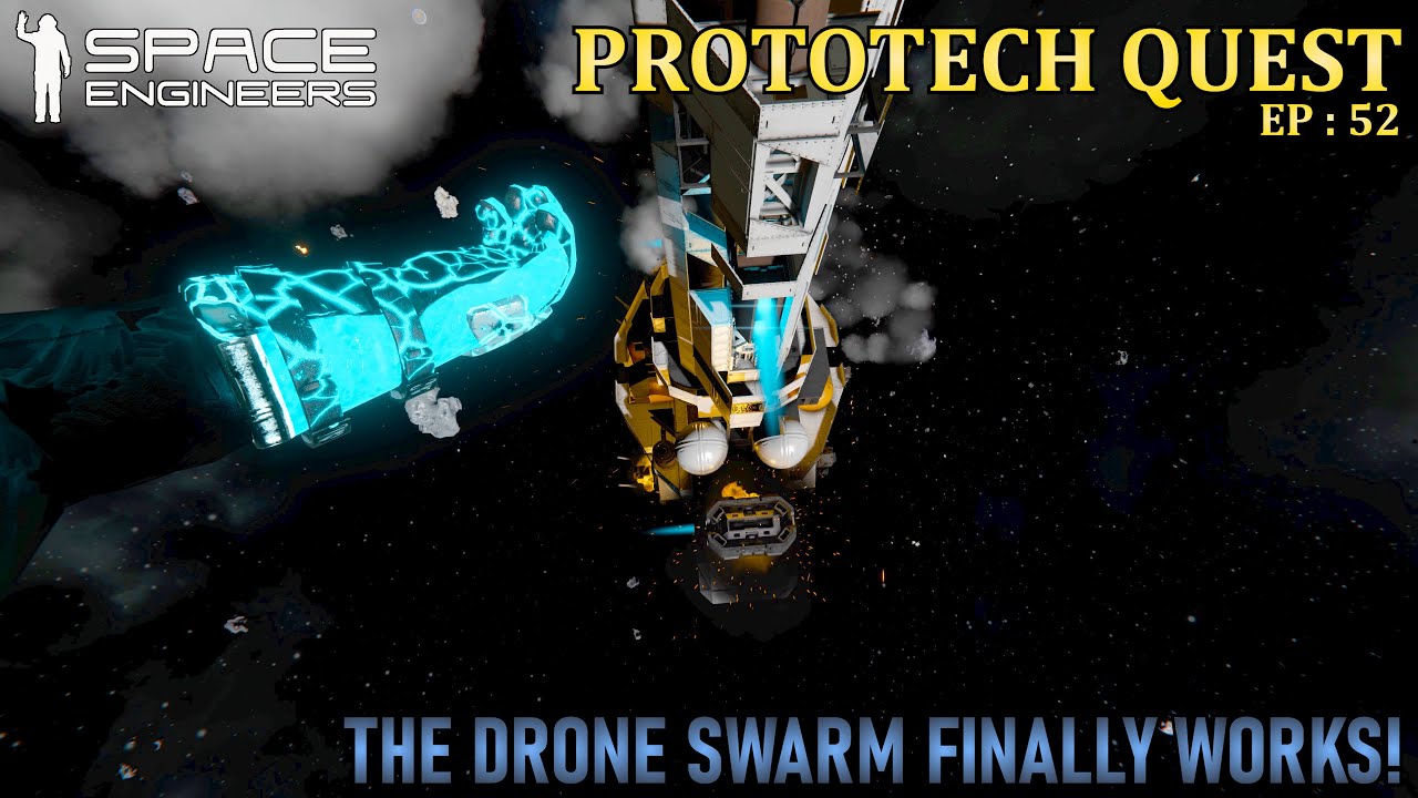 «Рой дронов наконец-то заработал!» — ProtoTech Quest: EP52 — Выживание космических инженеров