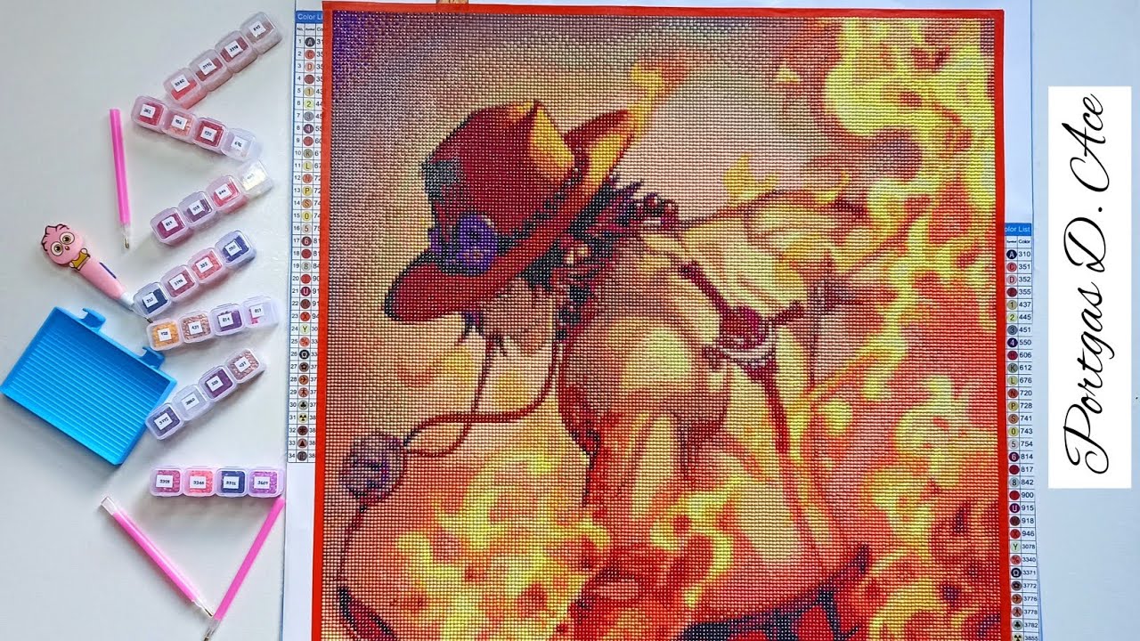 PAANO KUMITA SA PAGGAWA NG DIAMOND PAINTING? | FAQ's | PORTGAS D. ACE OF ONE PIECE