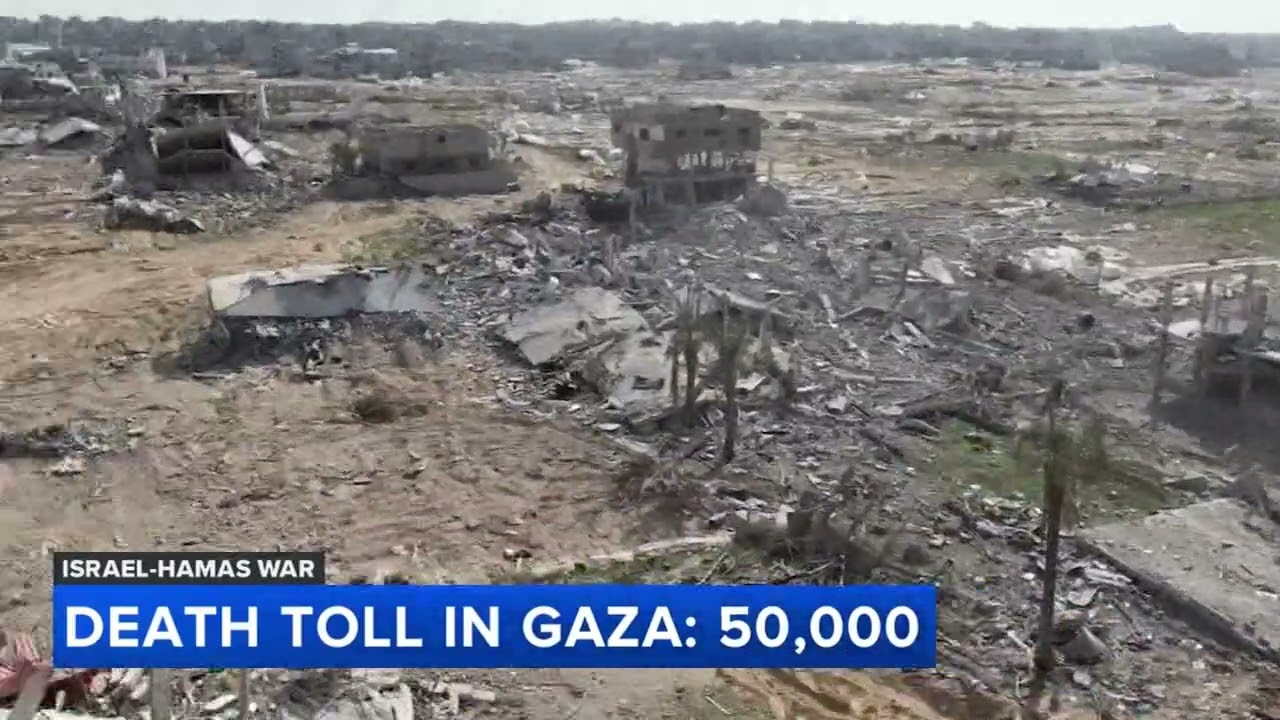 Palestinian death toll passes 50,000 as Israel expands new airstrikes in Gaza
