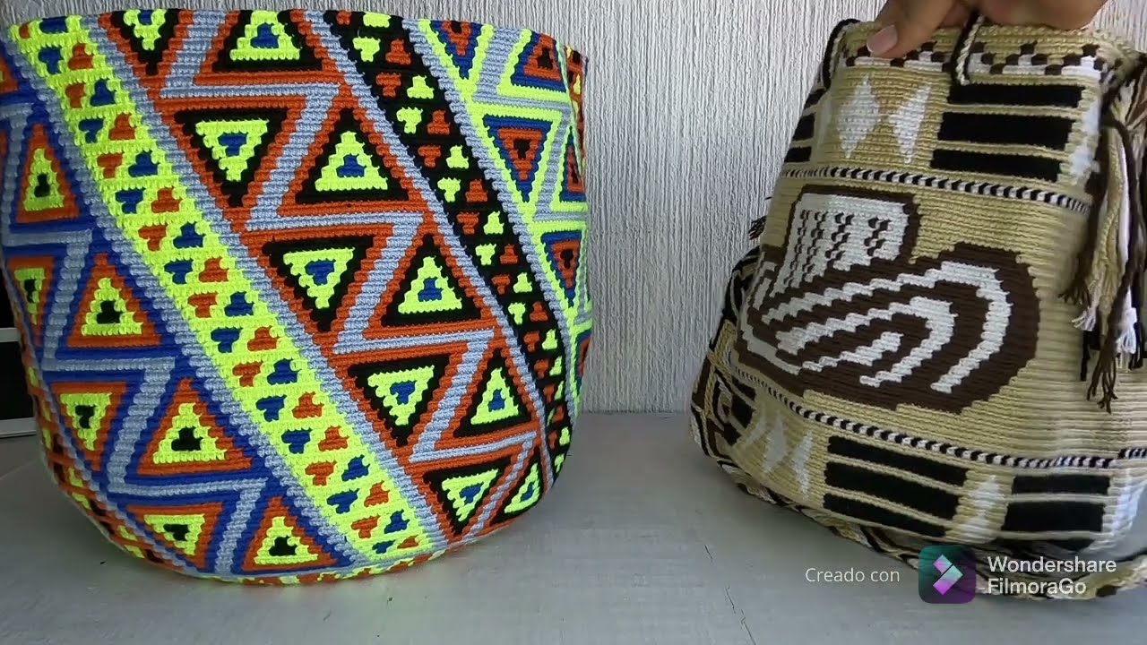 Mochila wayuu diseño de sombrero vueltiao (parte 5)#artesanal #tutorial #youtube