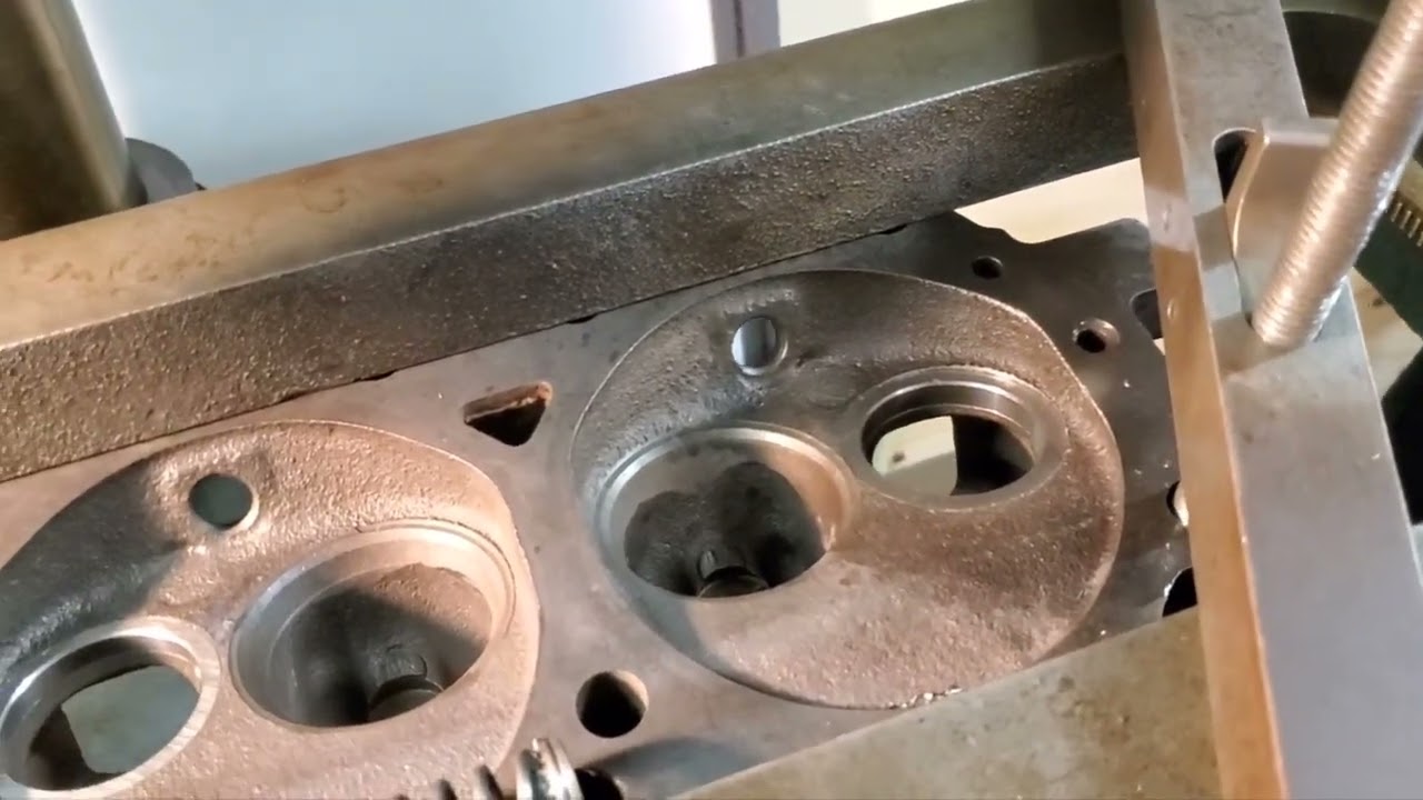 Big Block Mopar 452 heads.Finish valve seat installation.