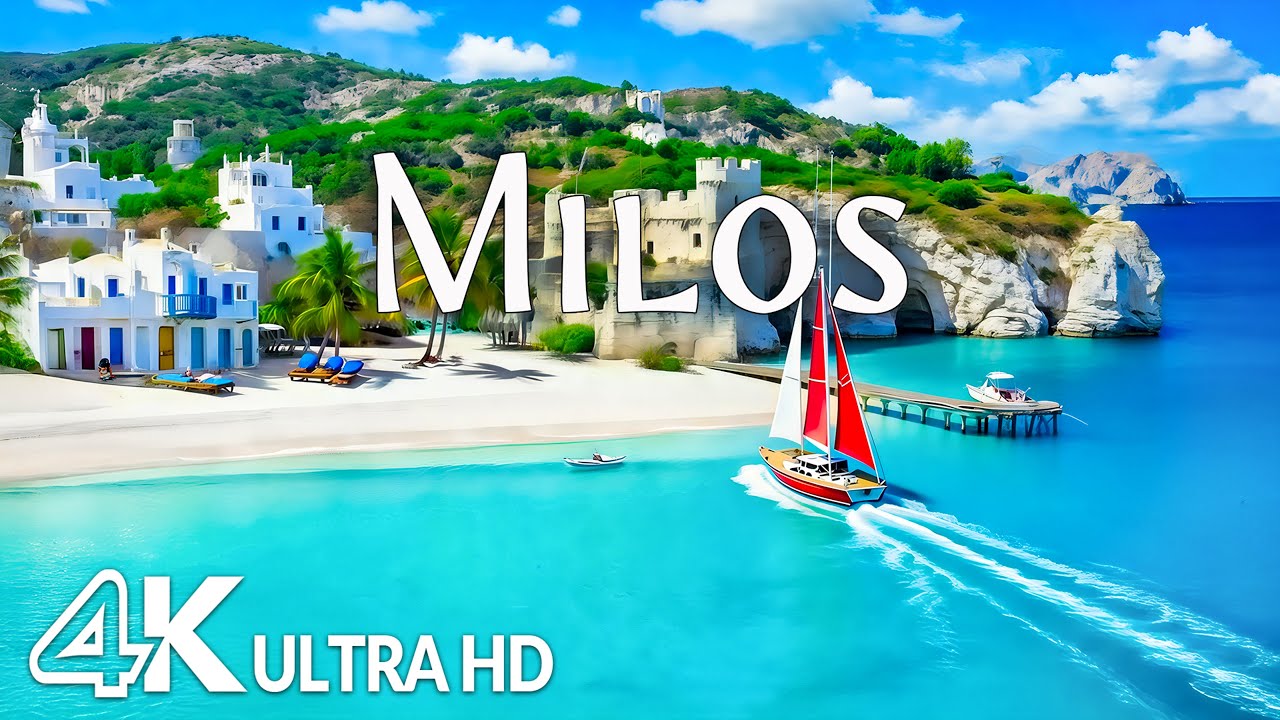 Milos, Greece 4K &ndash; Cliffside Views, Crystal Clear Sea & Mediterranean Paradise | Relaxing Music