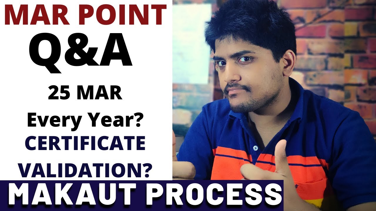 MAR point MAKAUT  Q&A | 25 Mar point every Year | MAKAUT
