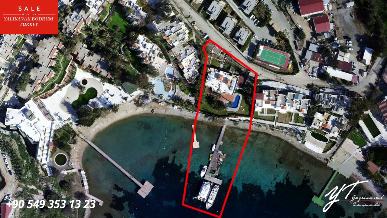BODRUM YALIKAVAK TILKICIK BAY / BODRUM YALIKAVAK DENİZE SIFIR SATILIK MALİKANE (BUTİK OTEL OLABİLİR)