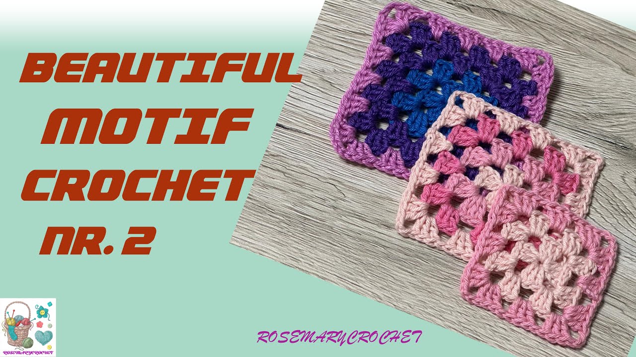 BEAUTIFUL MOTIF CROCHET  TUTORIAL NR.2  آموزش یک موتیف زیبا شماره ۲