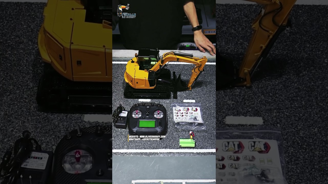 Unboxing the 1/14 C308 hydraulic excavator 4 Valves with ST8 radio