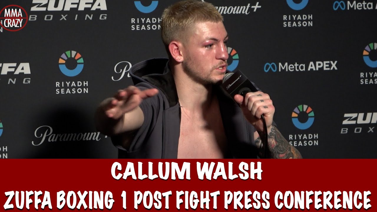 Callum Walsh reacts to defeating Carlos Ocampo “was tougher that I expected”, at Zuffa Boxing 1