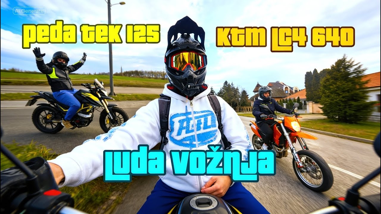 VOZANJE SA DRUŠTVOM | Ktm lc4 640 | Peda tek 125