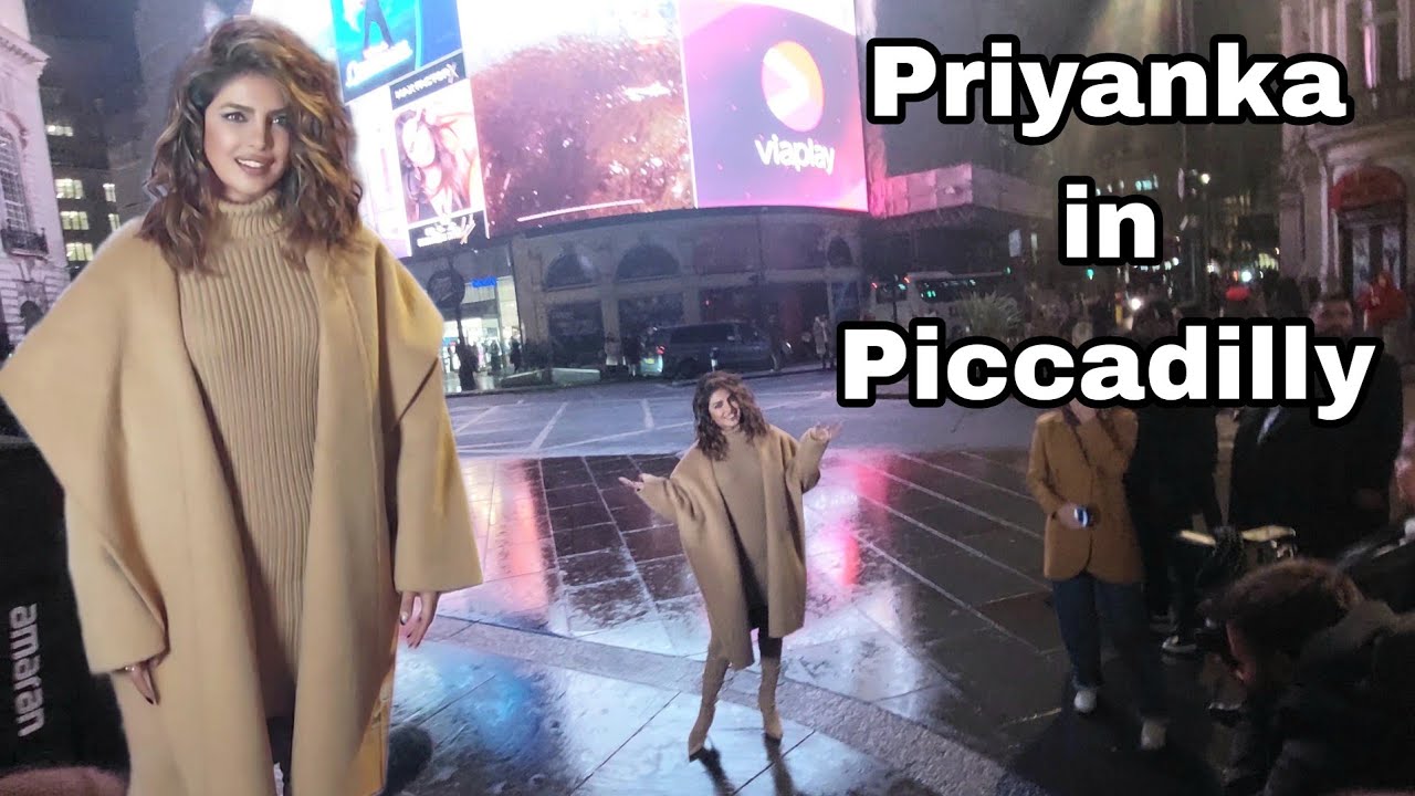 Priyanka Chopra at Piccadilly Circus in London Max Factor LAUNCH