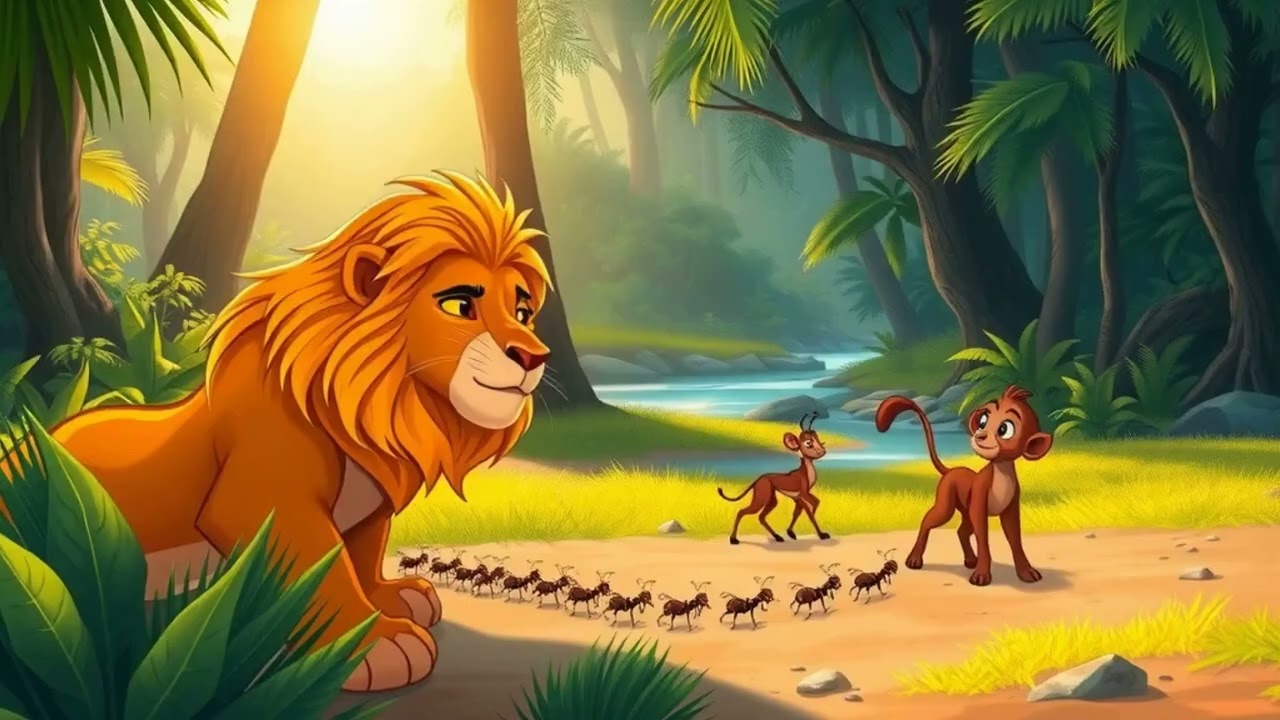 Simba the Lion and the Little Ant Army | Jungle Moral Story for Kids