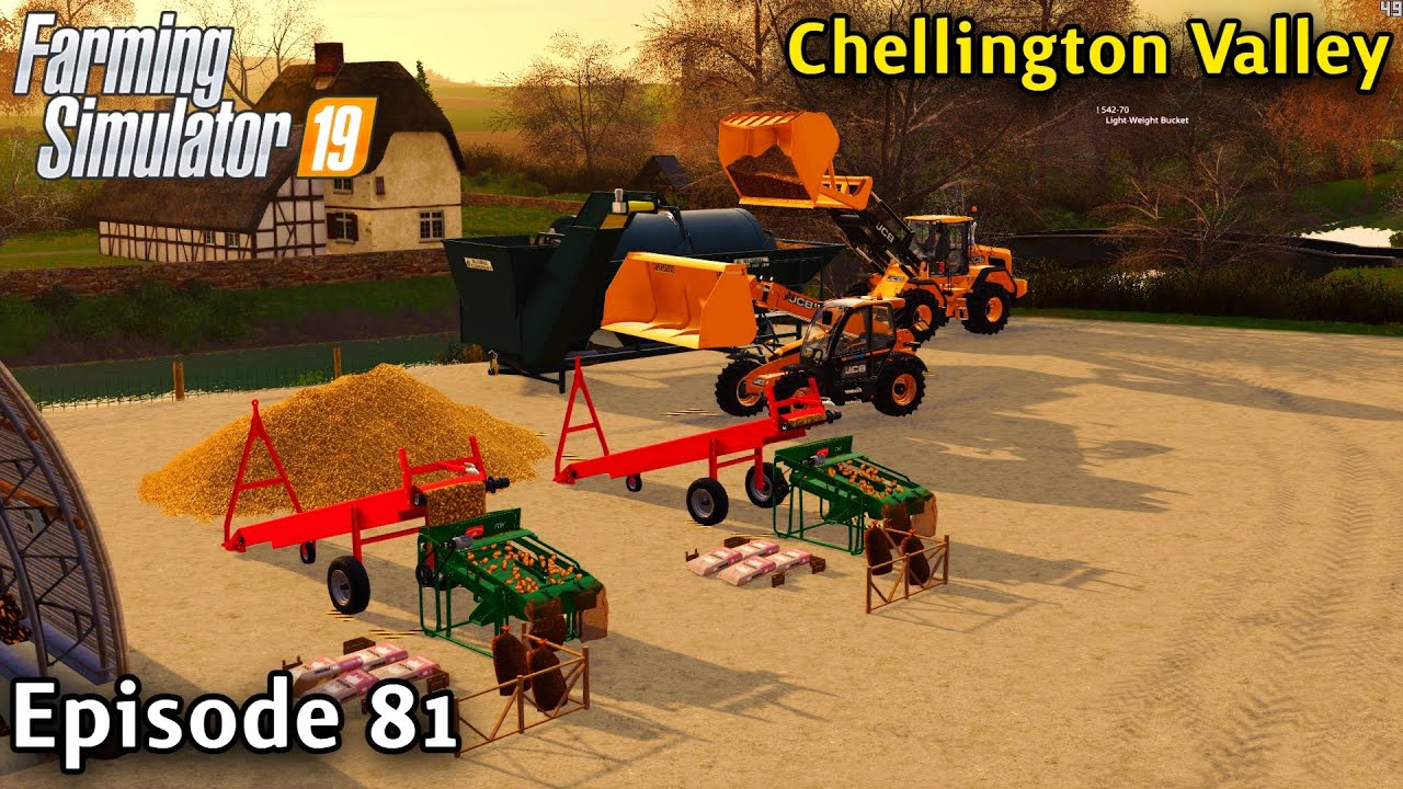 FS19 Timelapse - Chellington Valley Seasons Yr5 Ep 81 WASHING & SORTING POTATOES