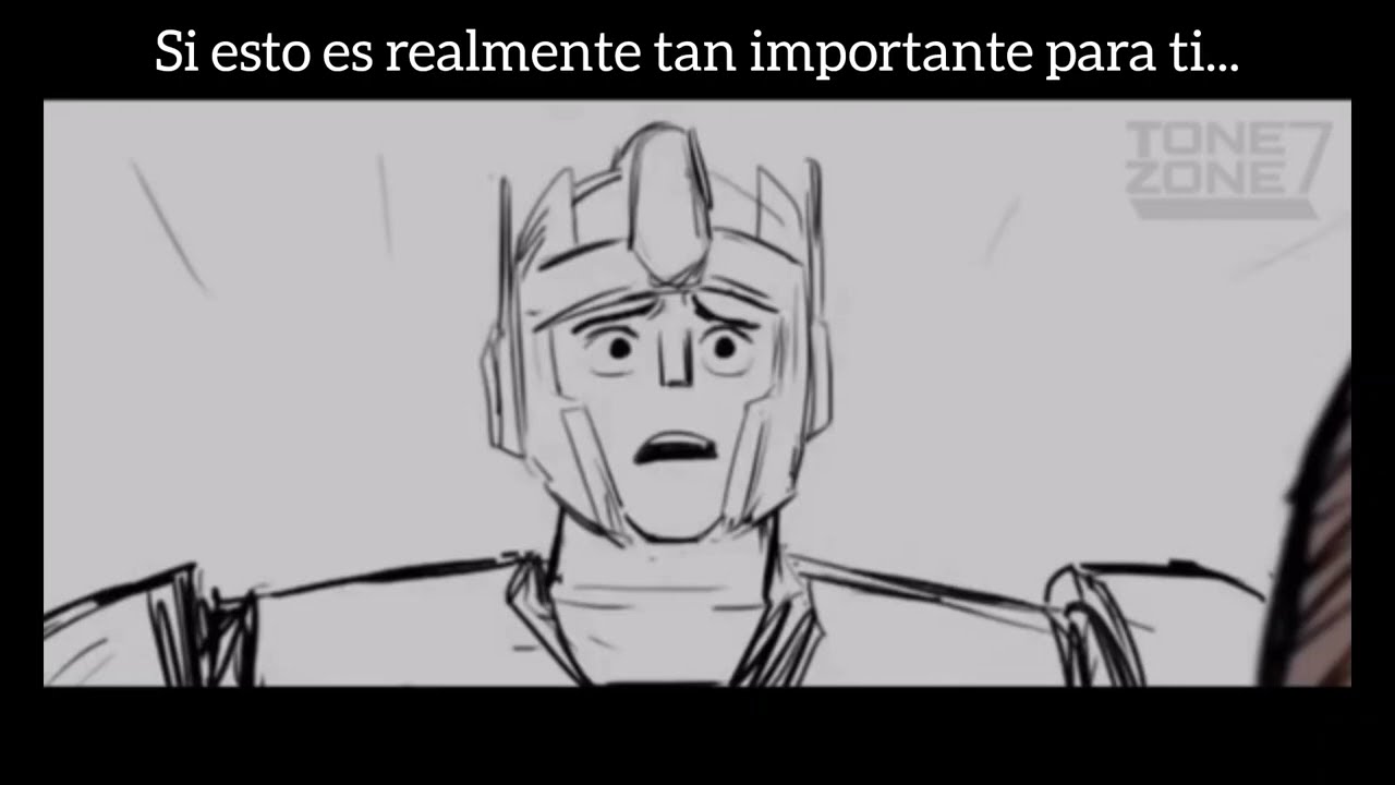 la caida en los storyboards transformer one