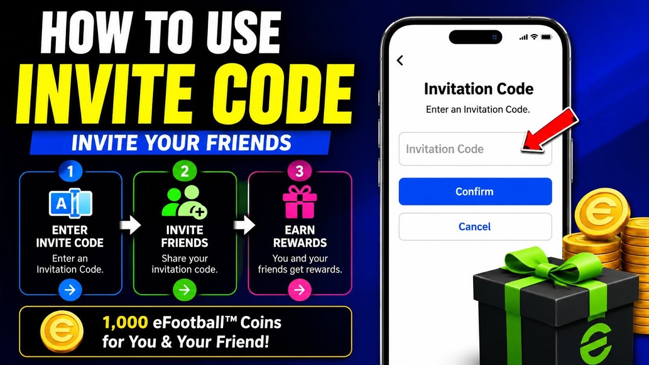Enter Invitation Code Efootball How To Invite Friends In Efootball | New method 