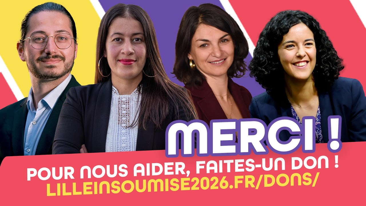 🔴 EN DIRECT - Voeux de Lille insoumise avec Lahouaria Addouche, A. Trouvé, A. Le Coq, M. Aubry
