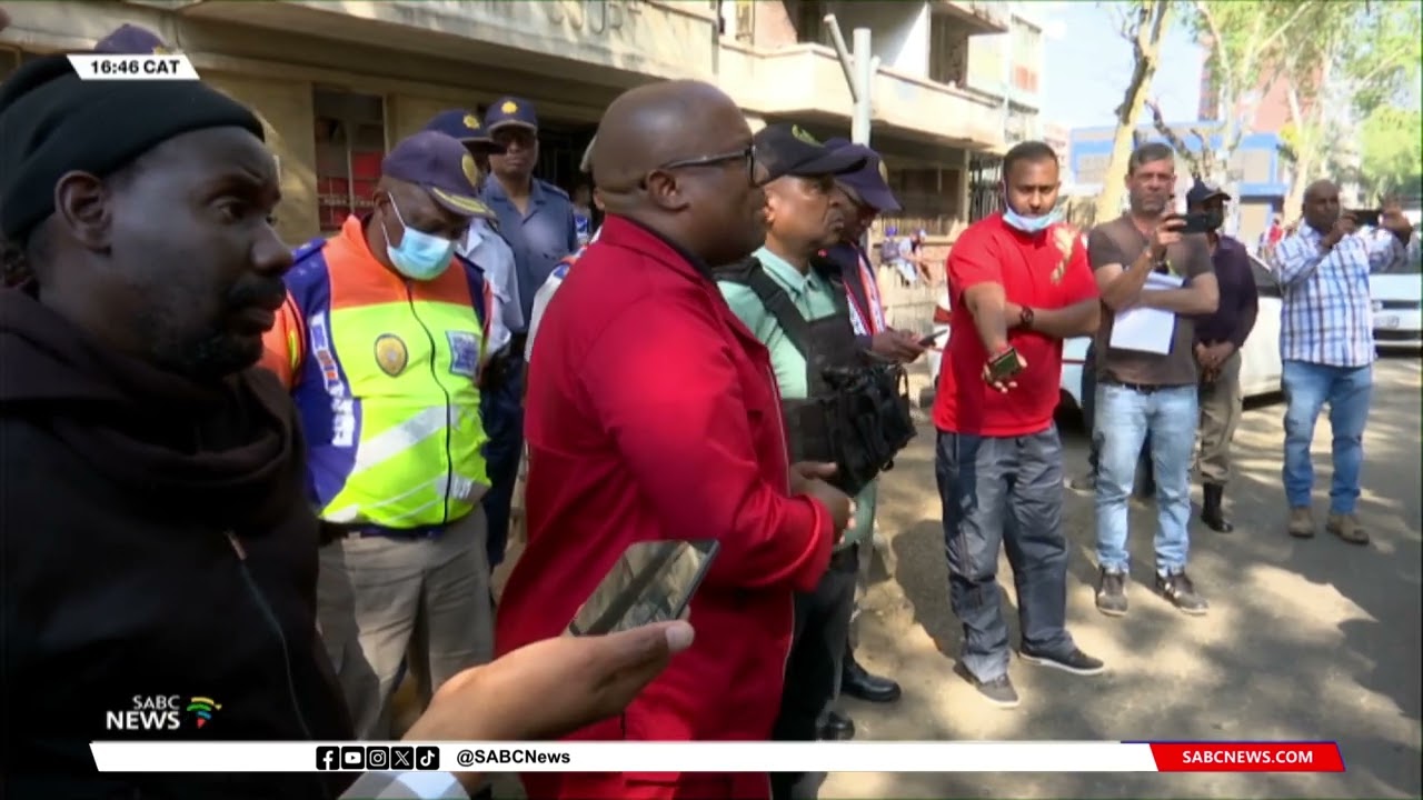 Residents living in a derelict building in Hillbrow frustrated