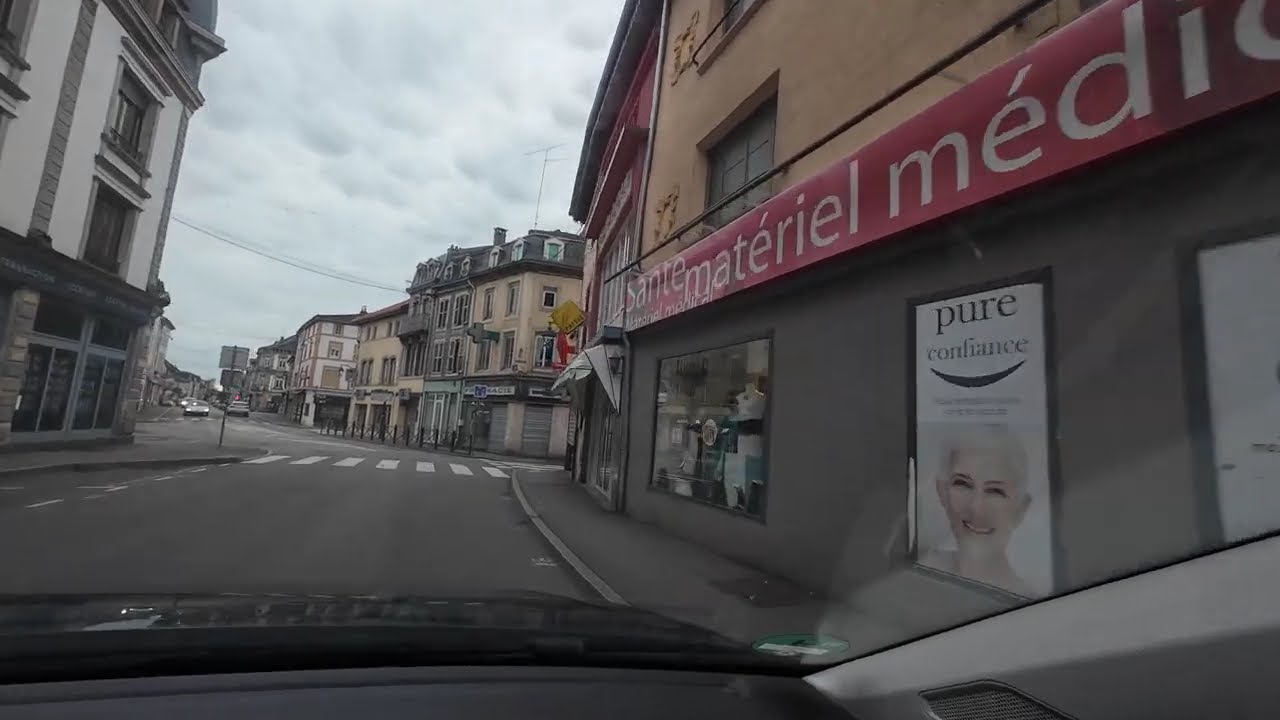 Driving through Rambervillers, France