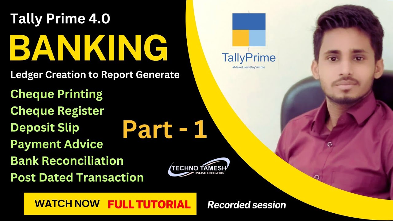 Banking Features | #tallyprime | Full Transaction