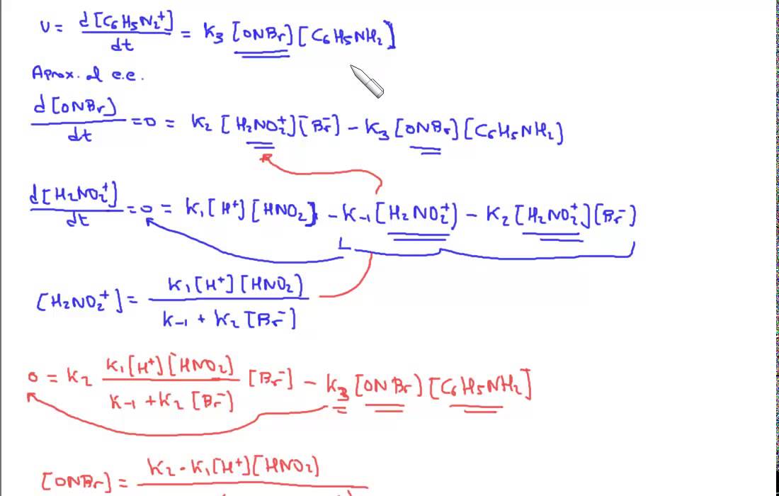 Aproximación al estado estacionario para la diazotación de la anilina