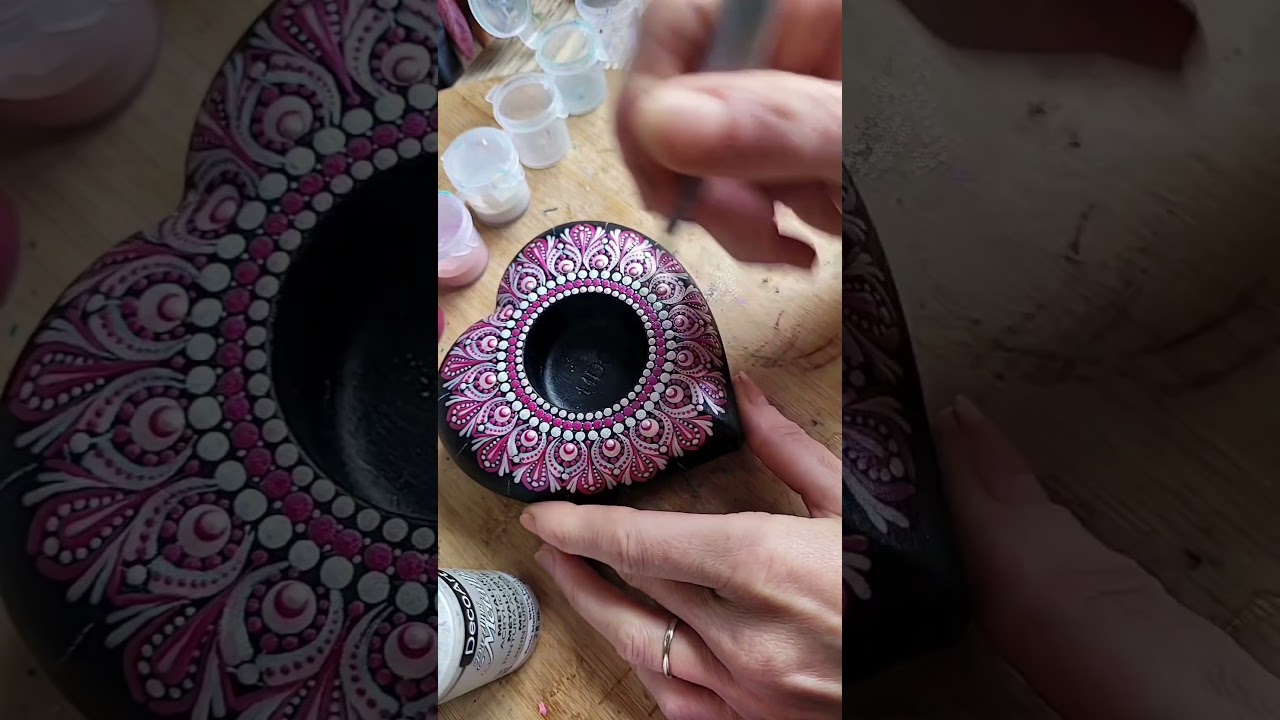 Mandala heart t-light ❤️ #mandala #mandaladesign #mandalapainting #mandalalove