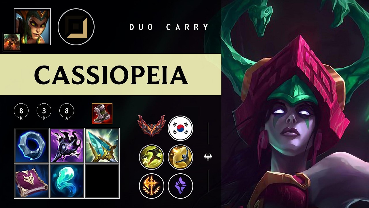 Cassiopeia Carry vs Aphelios - KR Grandmaster Patch 26.04