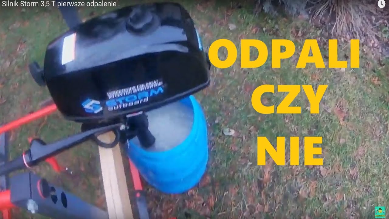 Silnik  Storm 3,5 KM 2T, pierwsze odpalenie .