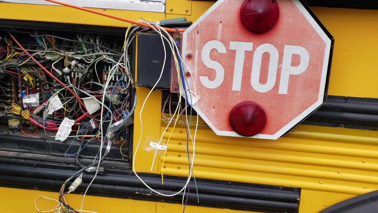 Skoolie Build #19: Electrical. Removing school bus wiring. Reading engine/ ECM warning/ fault codes.