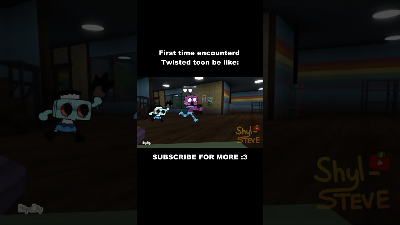 Dandy's world - First time being chase by Twisted be like   # #animation#funny #roblox #dandysworld