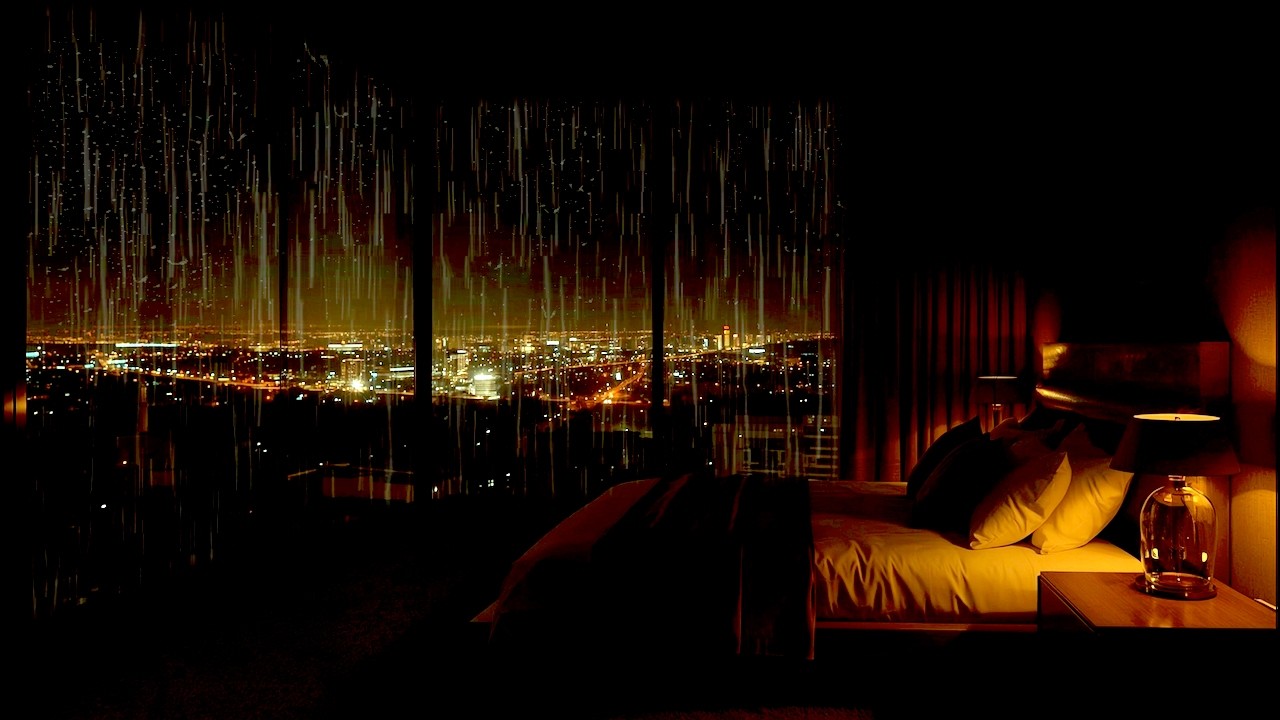 Sleep better on Ultimate Relaxing Bedroom with Floor-to-Ceiling Glass View