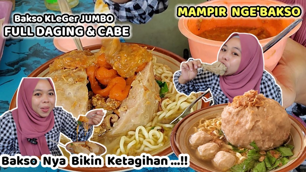 Mampir NGE-BAKSO ‼️ Bakso KLEGER jumbo isi Daging + Cabe Bikin Ketagihan