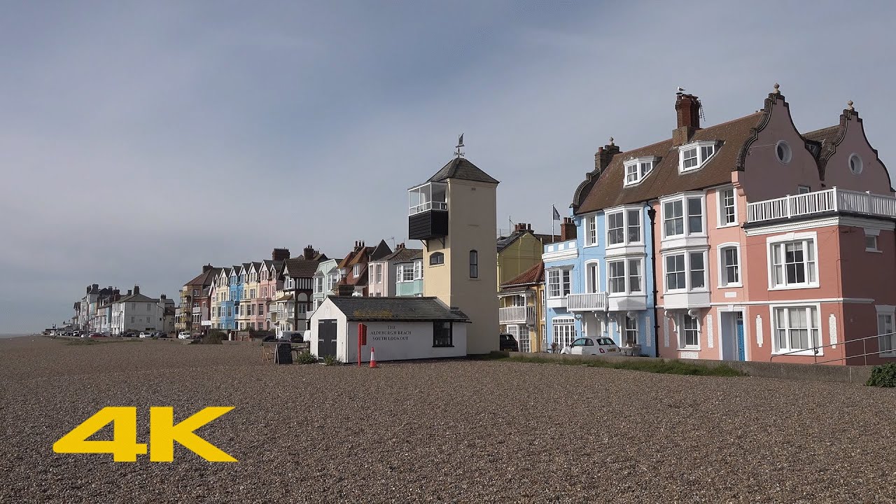 Aldeburgh Walk: Town Centre & Beach【4K】