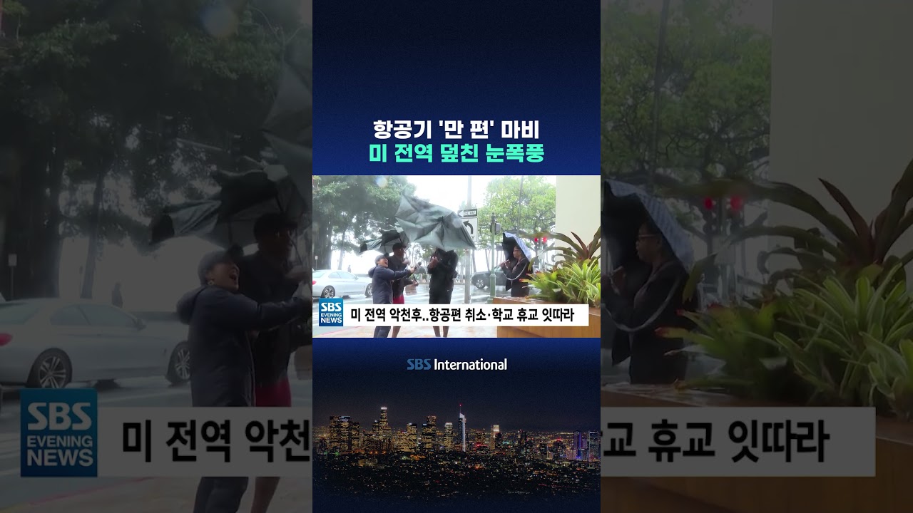 항공기 '1만 편' 마비..미 전역 덮친 눈폭풍