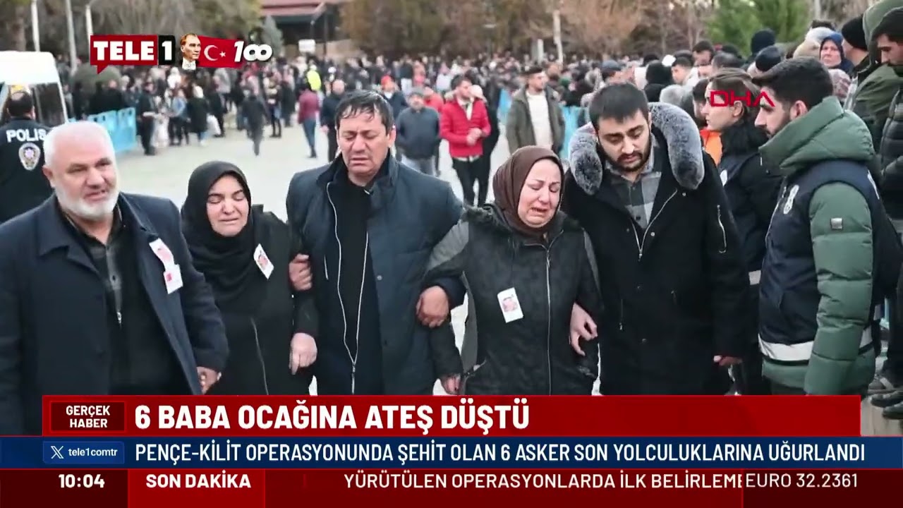 Şehit olan 6 asker son yolculuğuna uğurlandı