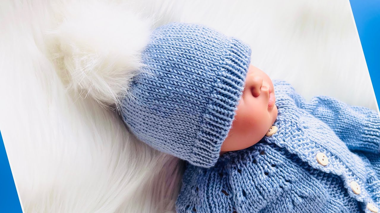 Easy Knit Baby Beanie Hat | Little Max Set | Beginner Friendly Step-by-Step Tutorial