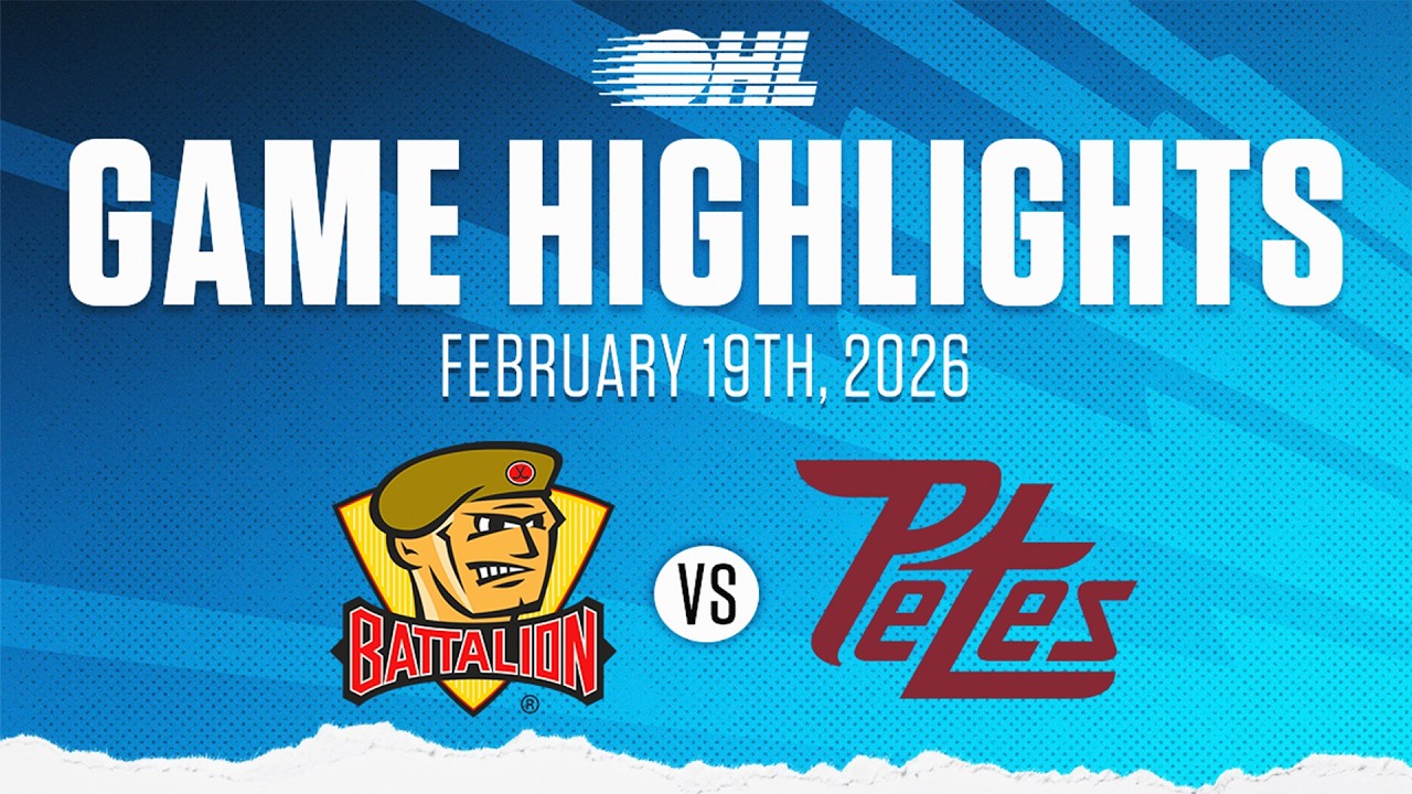 OHL Highlights: North Bay Battalion @ Peterborough Petes Feb. 19, 2026