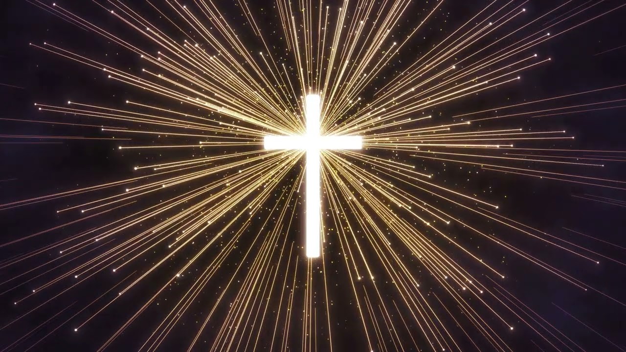 4K Golden Cross Worship Background | 1 Hour Loop for Prayer, Devotion & Praise
