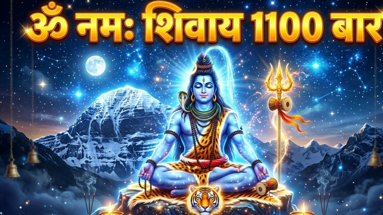 ॐ नमः शिवाय 1100 बार | Powerful Shiva Mantra Chant  Meditation & Peace#youtube#god#shiv#youtubevideo