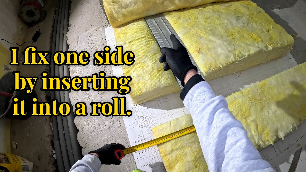 How to cut rockwool insulation using a guide rail for saw?🤔Don't forget to add 1 cm to distance.