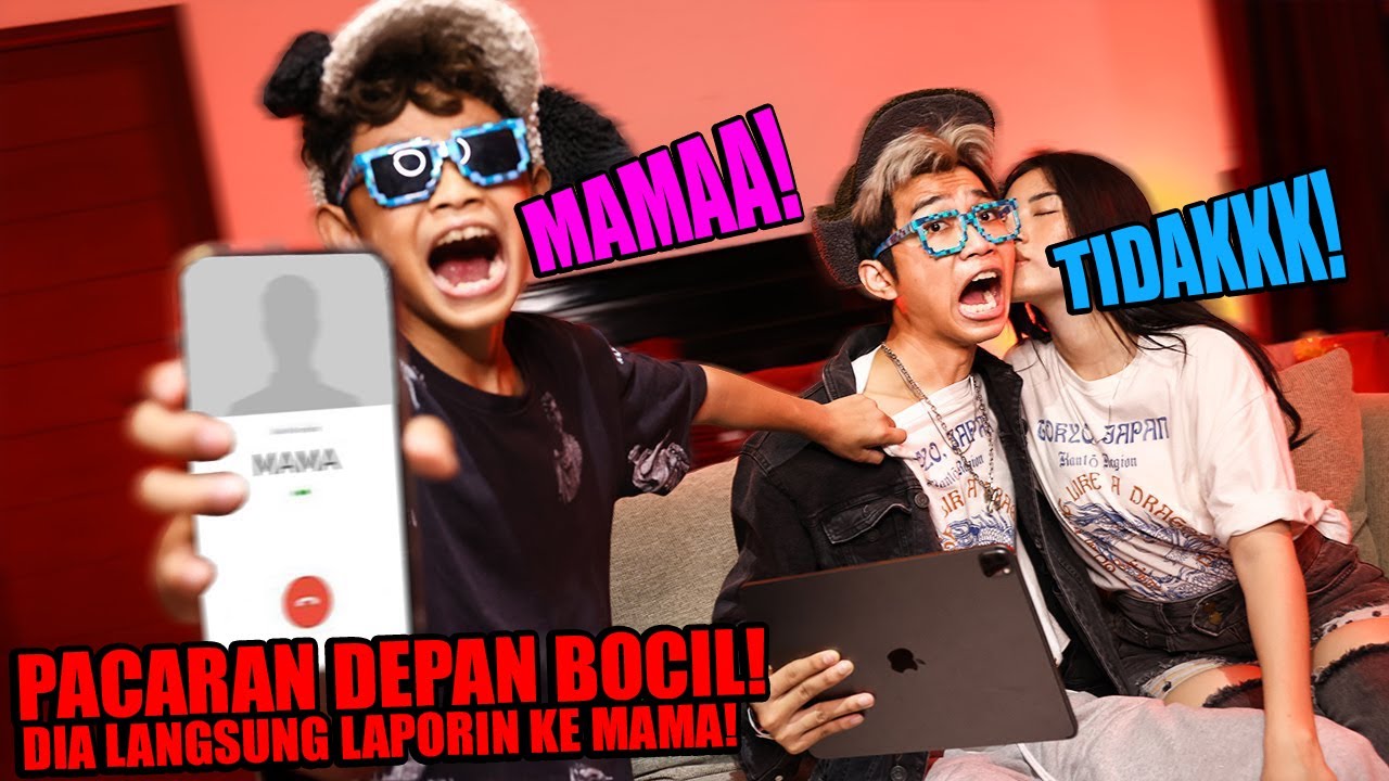 TERTANGKAP BASAH! PRANK PACARAN CIUMAN DEPAN BOCIL DIA KAGET SAMPAI MARAH BESAR! DILAPORIN KE MAMA!!