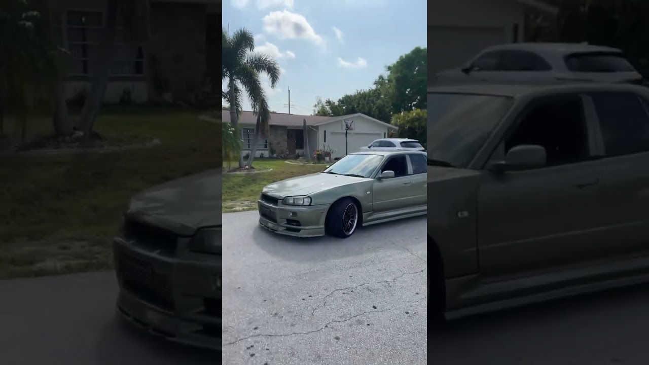 @carshopmidori pulled up in this R34 Sedan last night. #R34 #SKYLINE #RB25DET #drift