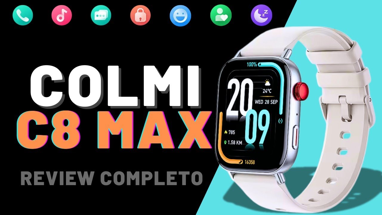 🚨 Lançamento COLMI C8 Max - Tela IPS, faz e recebe chamadas, mais de 100 modos de esportes...