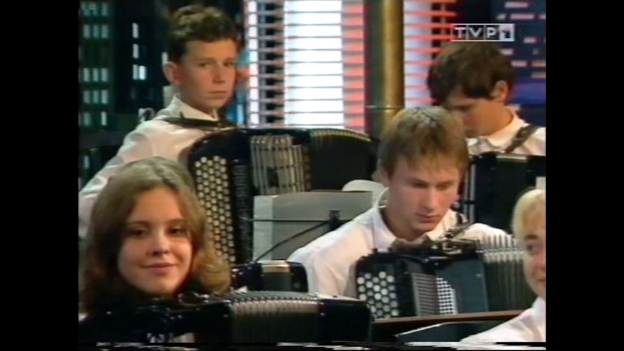 Mławska Orkiestra Akordeonowa w programie u Mana i Materny 1995 r.
