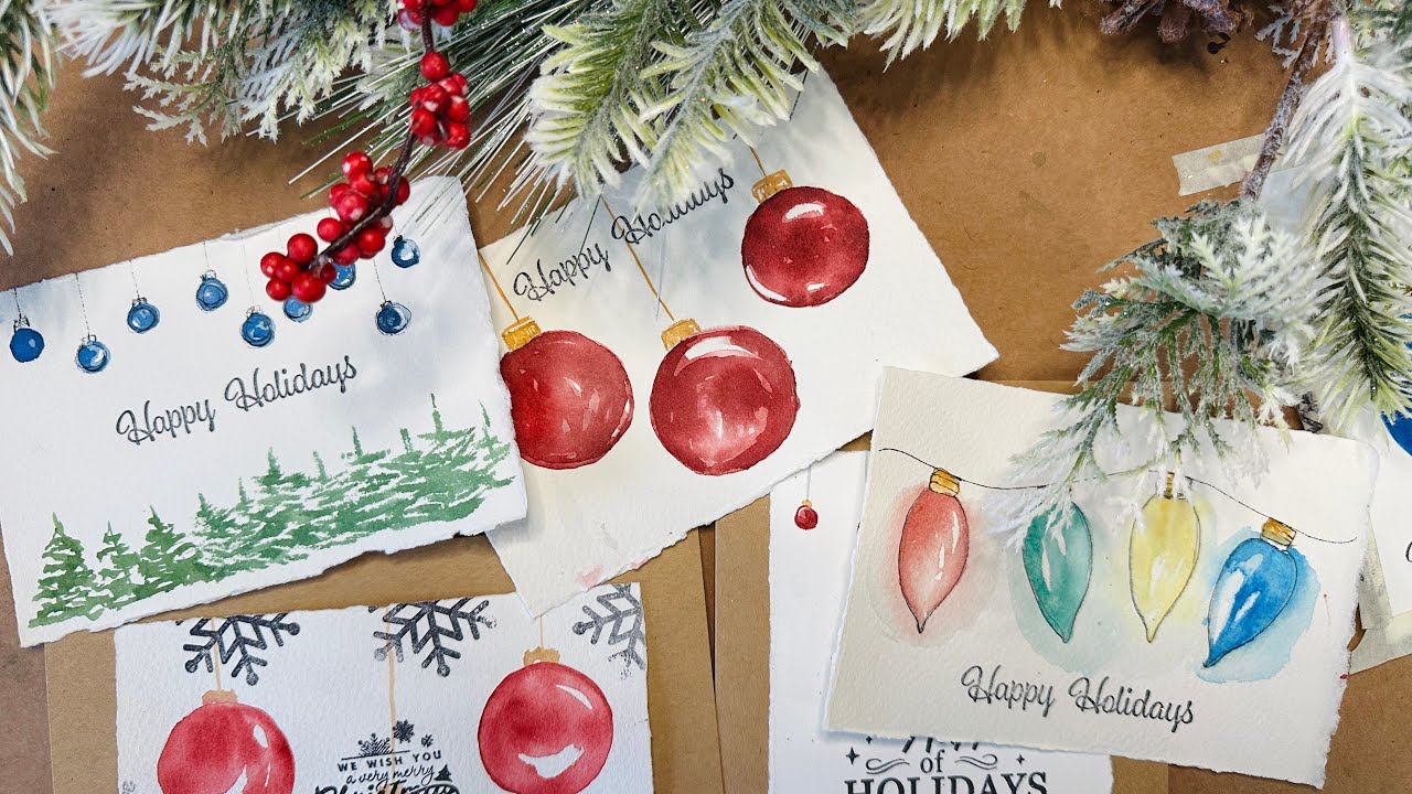 Watercolor Christmas Illustrations for beginners
