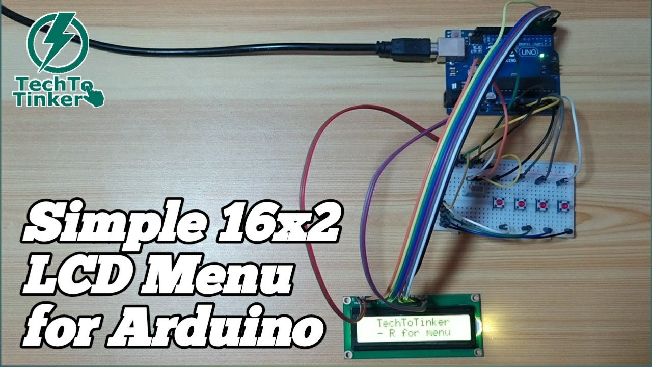 Simple 16x2 LCD Menu for Arduino